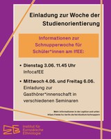 [Einladung] Woche der Studienorientierung 2. bis 6. Juni 2025