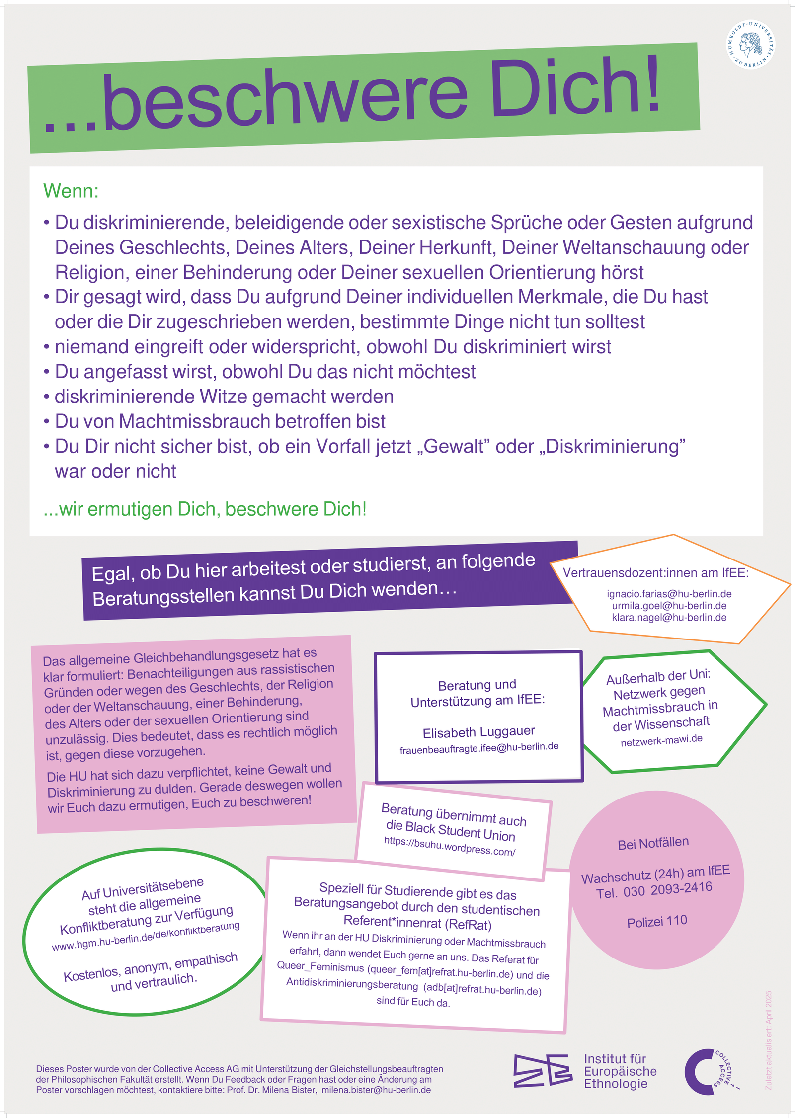 Plakat Antidiskrimininierung SoSe 2025